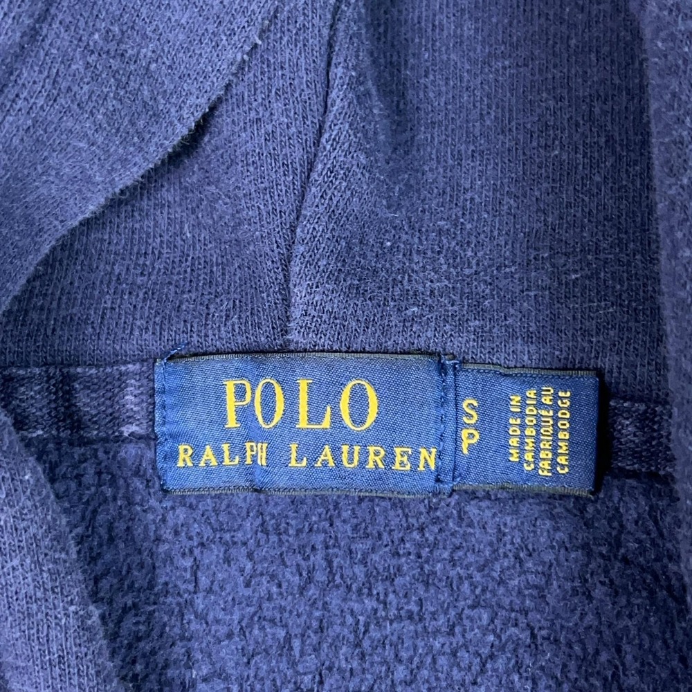 Polo Ralph Lauren Hoodie Womens Small Blue Full Zip Fleece Sweatshirt Logo Top - Picture 5 of 10